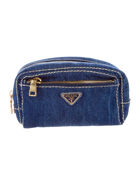 prada denim makeup bag|Prada denim tote bag.